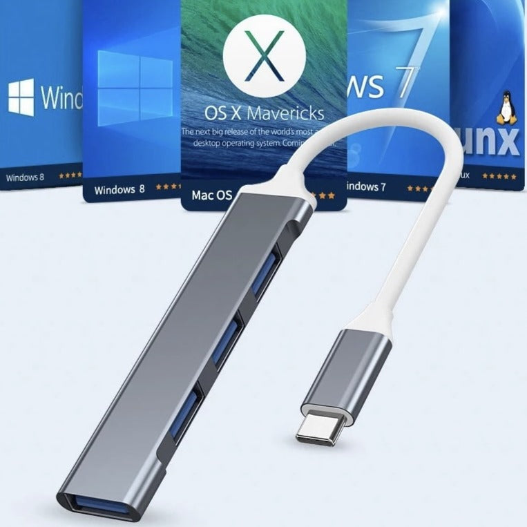 Adaptateur USB C 3.0 Type C 3.1, 4 ports pour Xiaomi, Lenovo, Macbook Pro 13 15, Air Pro PC  - MultiSplitterAdaptateur™