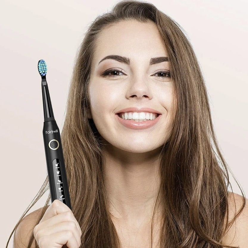 USB rechargeable electric toothbrush, 8 spare heads - E-ToothBrush™
