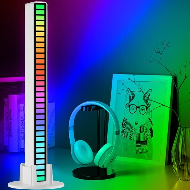 RGB Synchronized Led Light with Voice Control Mood Lighting Popular Colorful Music for Internet Car Office Induction Creative - ColonneLed™