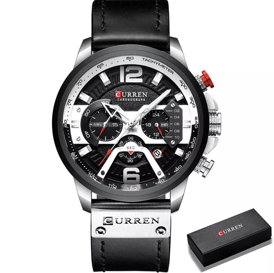 Montre-bracelet en Cuir pour Homme - LuxuryWatch™