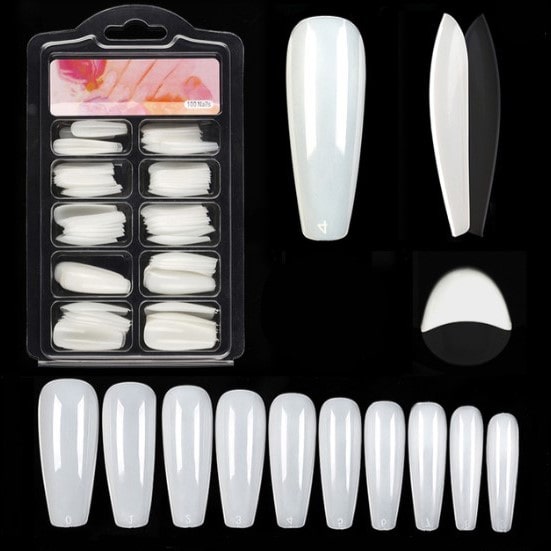 Natural False Glue-on Nails - Strass On™