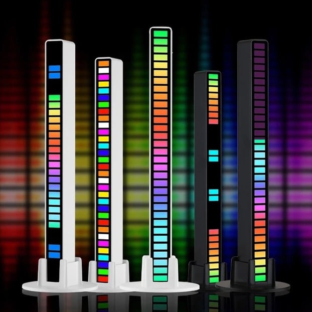 RGB Synchronized Led Light with Voice Control Mood Lighting Popular Colorful Music for Internet Car Office Induction Creative - ColonneLed™