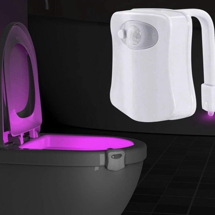Waterproof LED lamp with PIR motion sensor, backlighting for toilet bowl, 8 colors - ToiletLight™