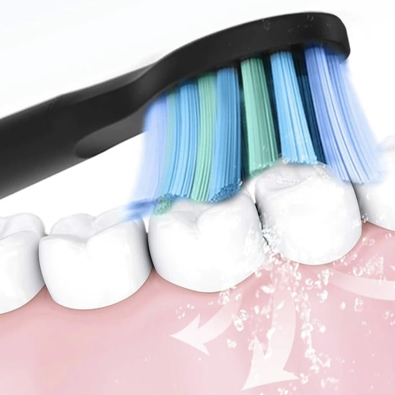USB rechargeable electric toothbrush, 8 spare heads - E-ToothBrush™