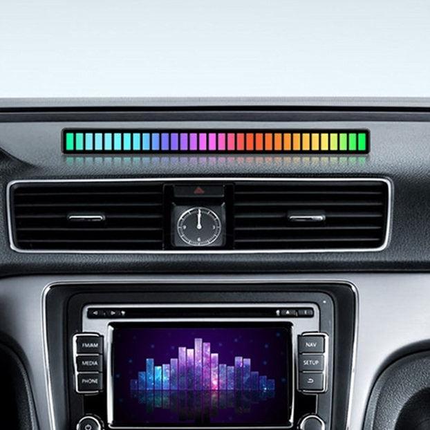 RGB Synchronized Led Light with Voice Control Mood Lighting Popular Colorful Music for Internet Car Office Induction Creative - ColonneLed™