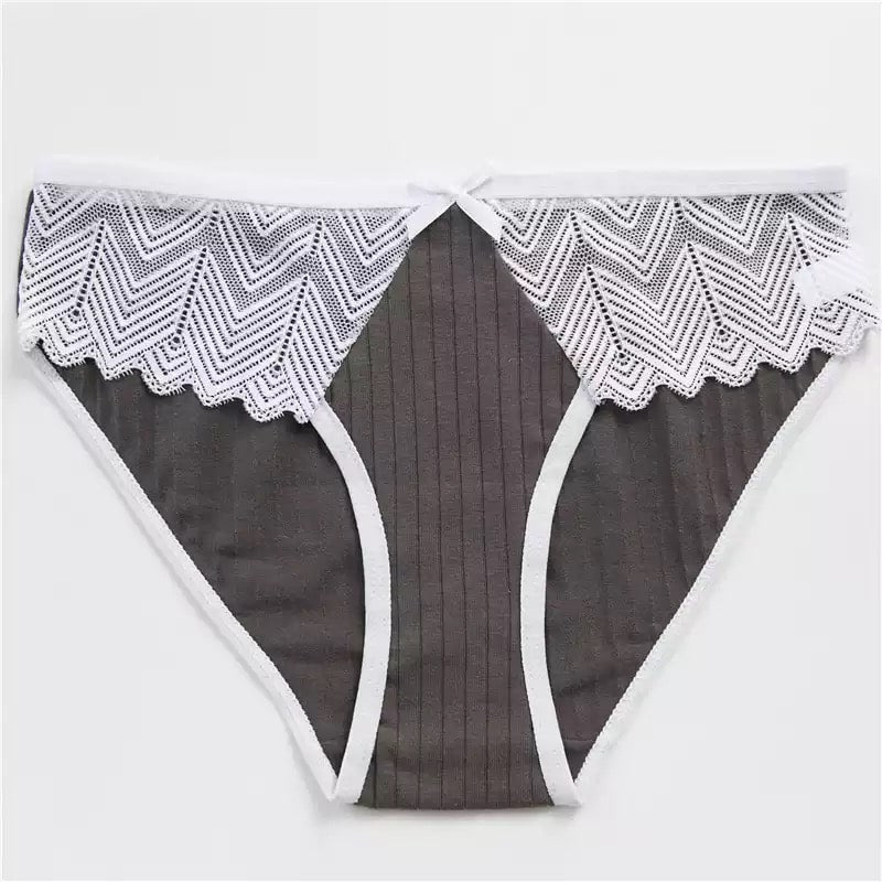 Sous-vêtements en dentelle pour filles, culotte taille basse en pur coton, respirante, sans couture - CottonPanties™
