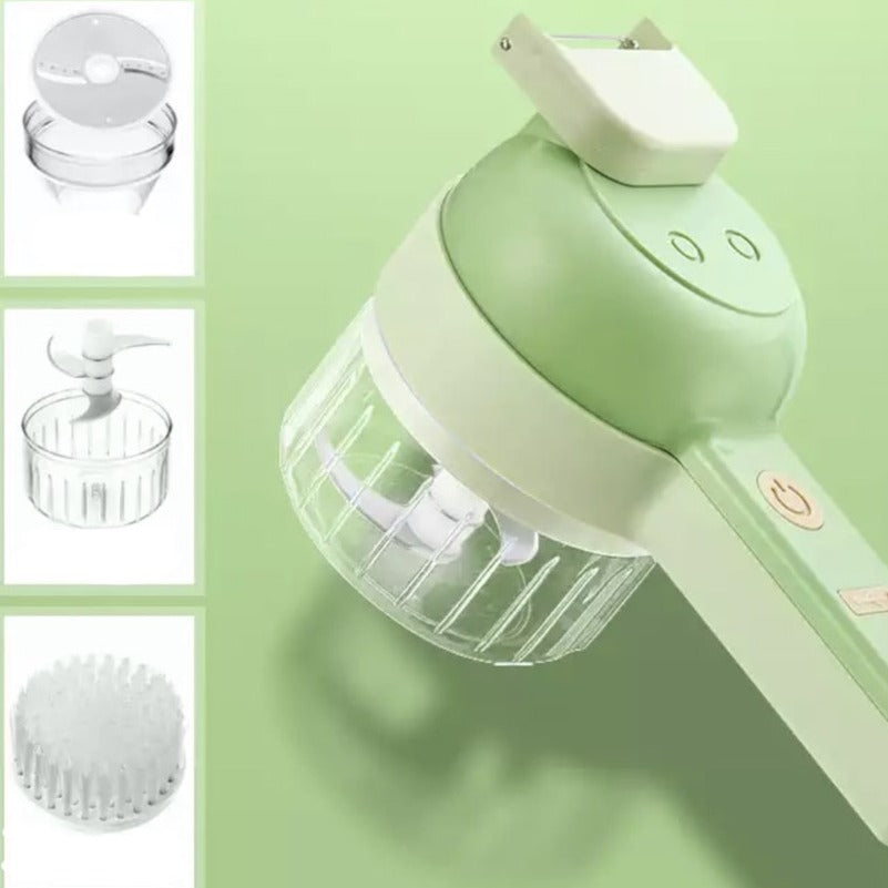 Coupe-légumes électrique multifonction 4 en 1, broyeur, hachoir à ail, mélangeur à pression - ElectricMixer™
