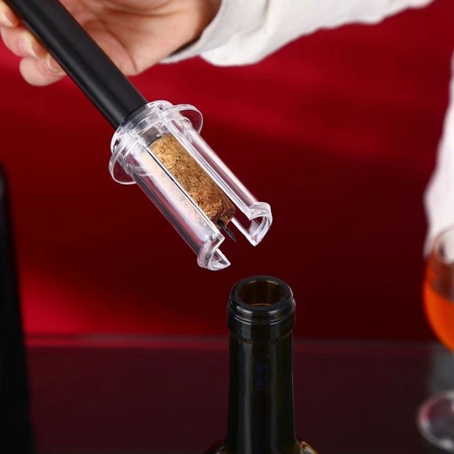 Tire-bouchon à pompe pneumatique, ouvre-bouteille, tire-bouchon avec aiguille en acier inoxydable, outil de sortie de liège facile à nettoyer - PumpCork™