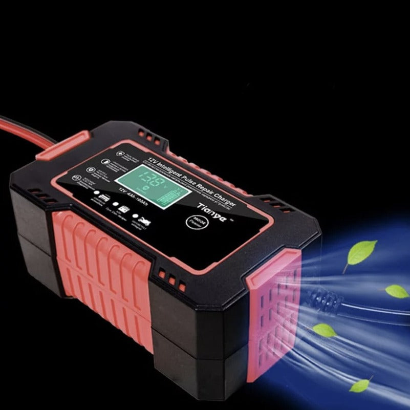 Automotive, motorcycle, boat battery charger with LCD display - BoostBattery™