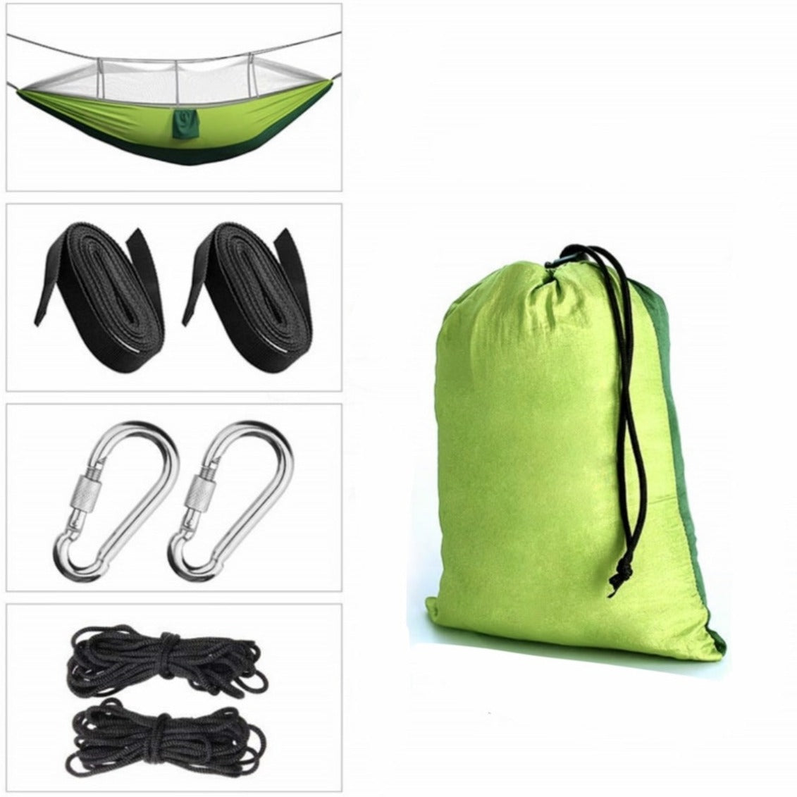 Hamac et tente de camping léger et portable, auvent de pluie, moustiquaire imperméable - HamacNylon210