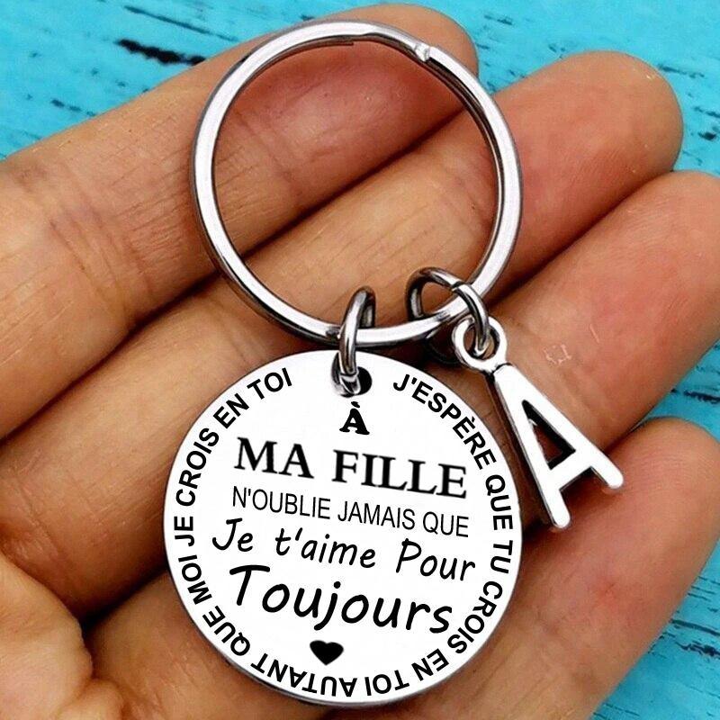 PORTE-CLÉ CADEAU POUR FILLE ET FILS AVEC LETTRE PERSONNALISÉ - Le Grenier Parisien