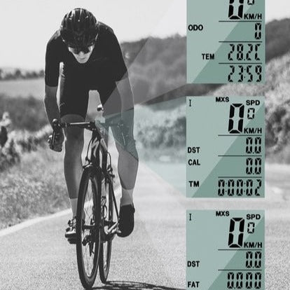 Waterproof wireless bike computer, digital speedometer with backlight, stopwatch - BikeMaster™