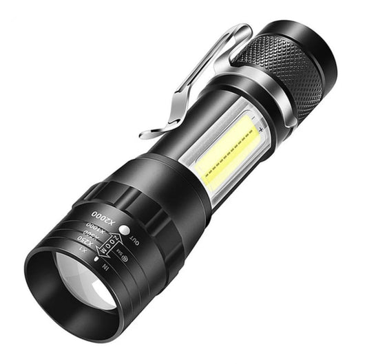 XP-G Q5 Portable Rechargeable Flashlight, Torch, Lantern, 3 Lighting Modes, Camping Lamp - LightCamp™