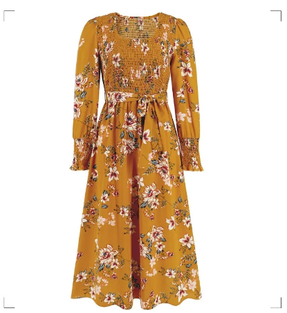 Robe légère à fleurs en polyester - Flowerdress™