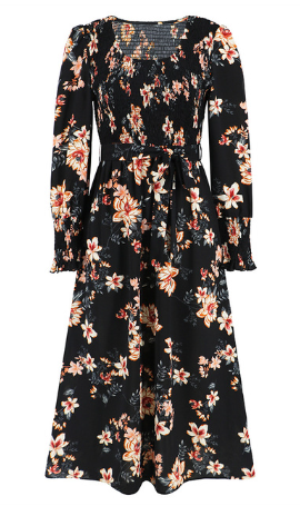 Robe légère à fleurs en polyester - Flowerdress™