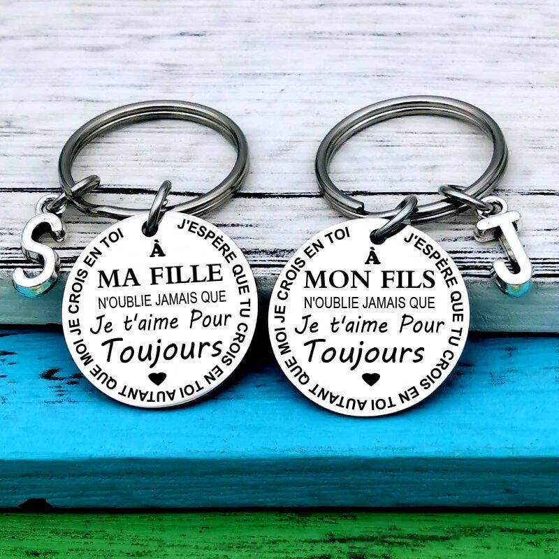 PORTE-CLÉ CADEAU POUR FILLE ET FILS AVEC LETTRE PERSONNALISÉ - Le Grenier Parisien