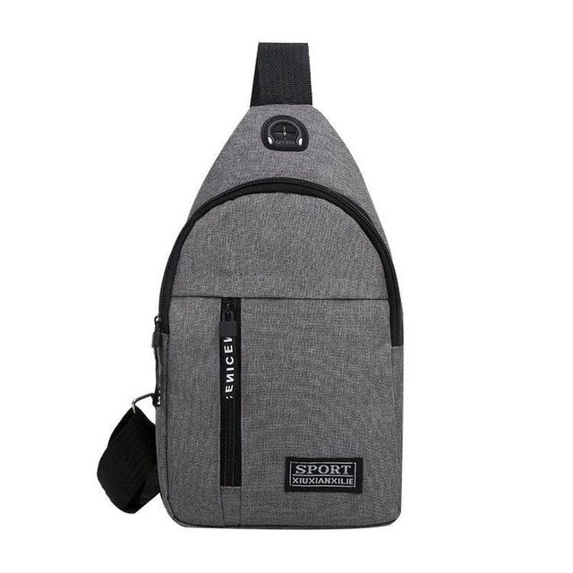 Men's solid-colored chest bag, small fashionable casual outdoor bag - CasualBag™