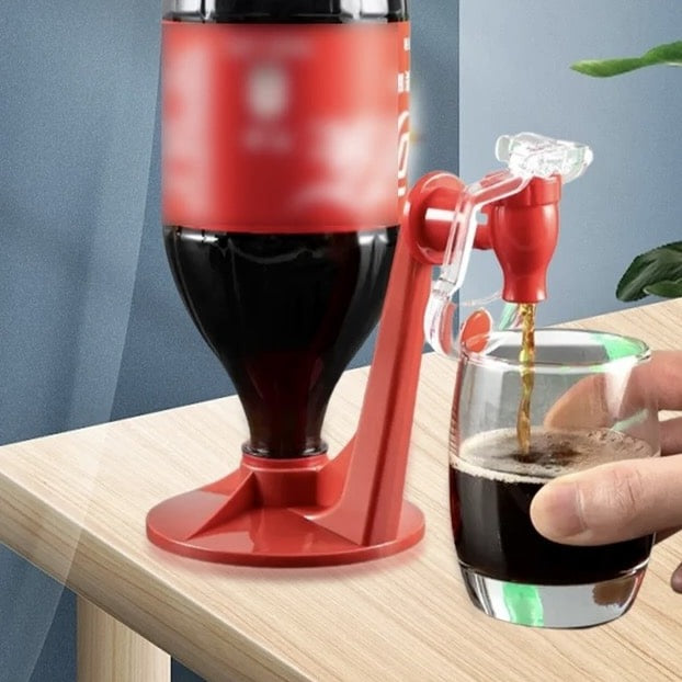 Drink holder, inverted water dispenser with integrated tap, mini water pump - SodaFountain™