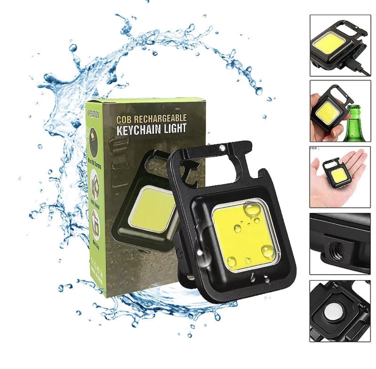 Mini porte-clés LED multifonction Portable USB Rechargeable lampe de poche avec tire-bouchon pour plein air Camping pêche escalade - CorkscrewLamp™