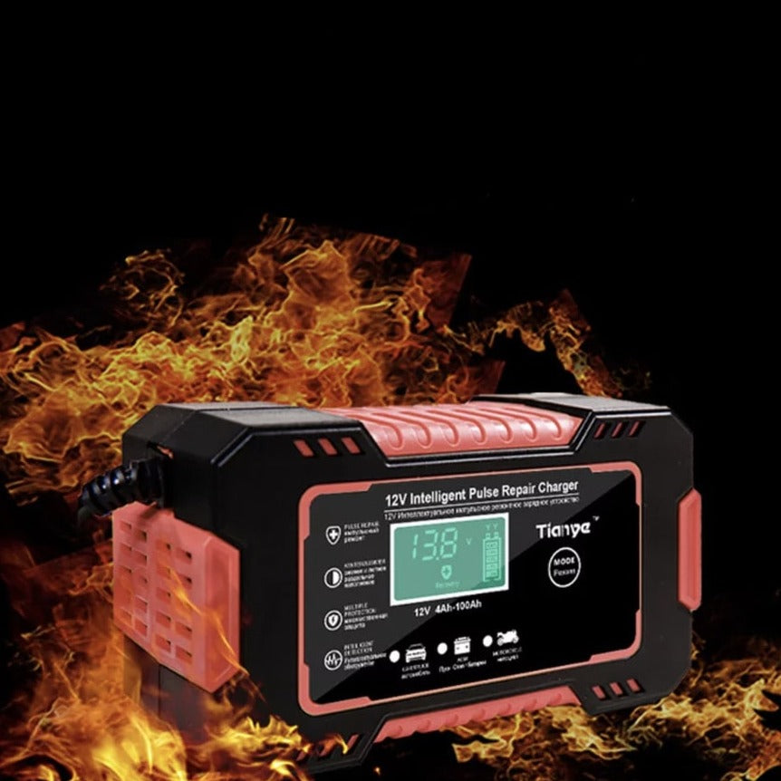 Automotive, motorcycle, boat battery charger with LCD display - BoostBattery™