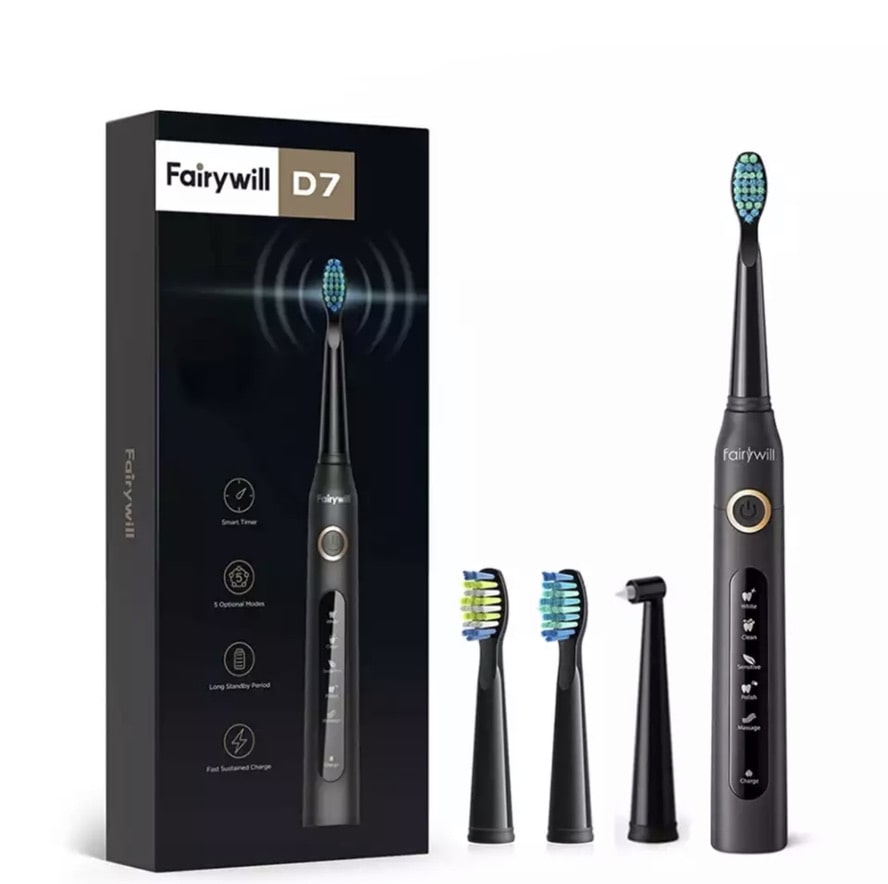 USB rechargeable electric toothbrush, 8 spare heads - E-ToothBrush™