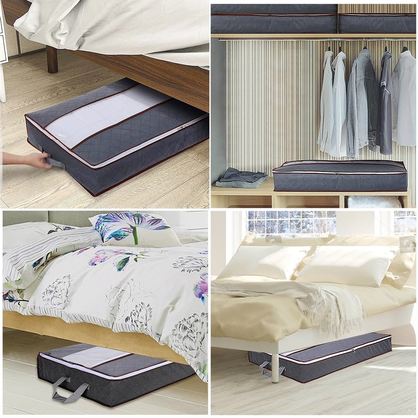 Storage bag set for clothes, comforter, toys - TextileOrganizer™