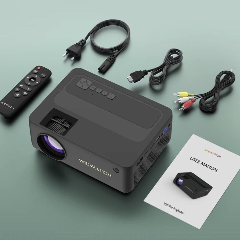 V10 Pro portable projector, 1080P, LED, Full HD, for home cinema, 150lm - ProWatch™