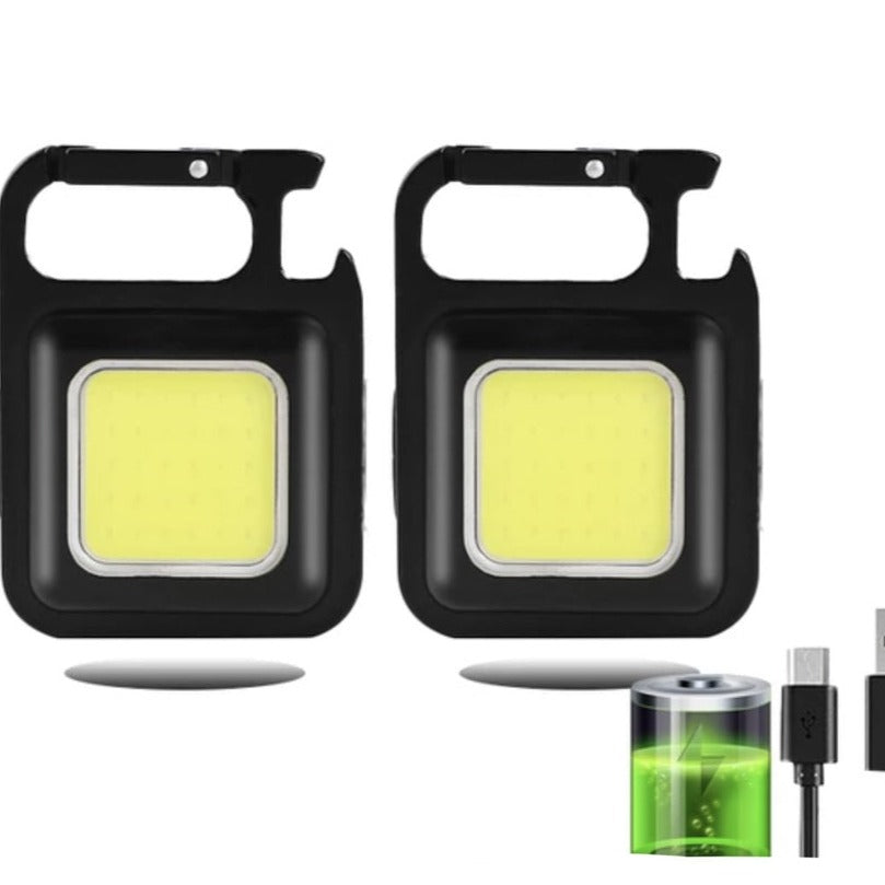 Mini porte-clés LED multifonction Portable USB Rechargeable lampe de poche avec tire-bouchon pour plein air Camping pêche escalade - CorkscrewLamp™