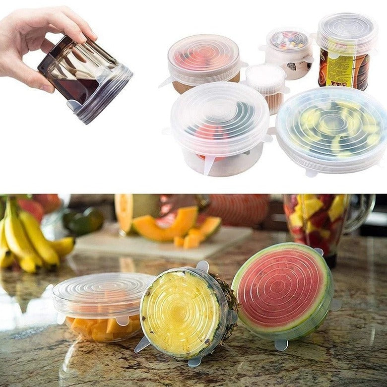Couvercles en silicone pour conservation de la fraîcheur des aliments - SiliconeCover™