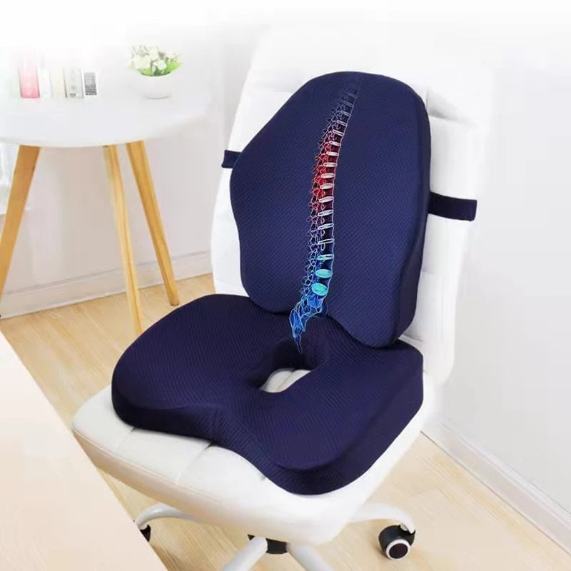PACK Coussin Ergonomique à Mémoire de Forme Bas & Dos - Curved™