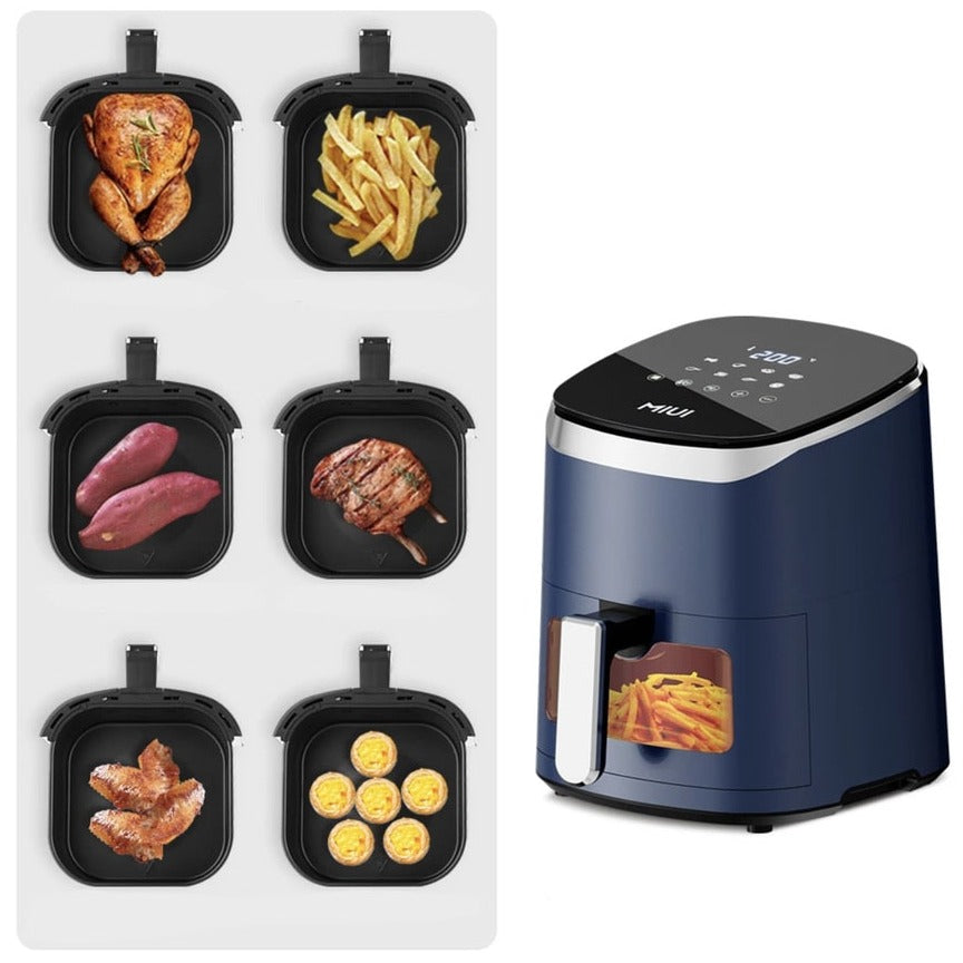 Friteuse sans huile avec fenêtre visible et écran tactile 4.5L/5L - No-OilFryer™