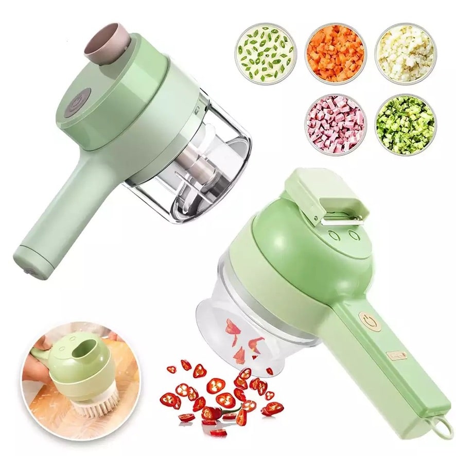Coupe-légumes électrique multifonction 4 en 1, broyeur, hachoir à ail, mélangeur à pression - ElectricMixer™