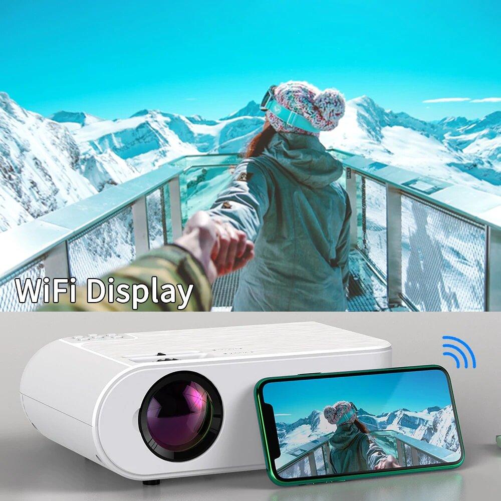 Mini vidéoprojecteur LED 1920*1080P compatible téléphone Android Iphone - CompactProd™ - Le Grenier Parisien