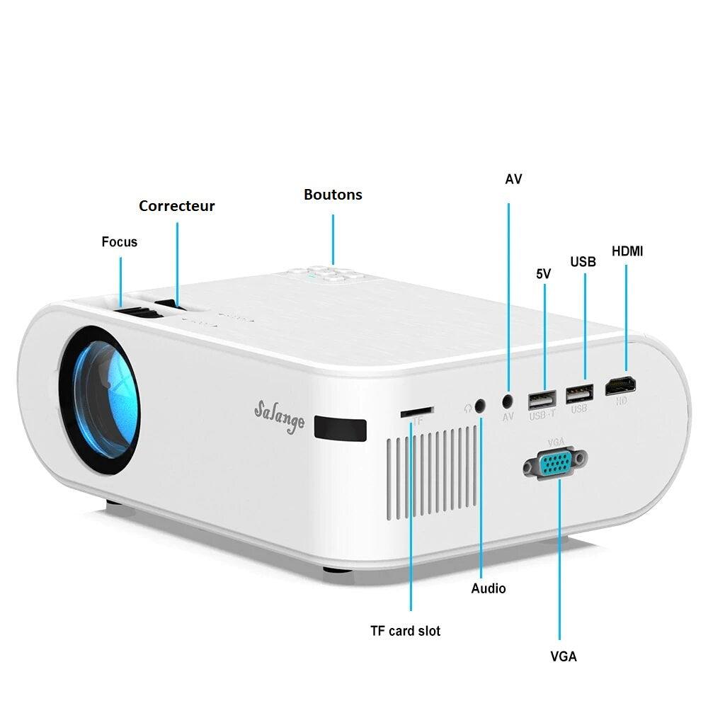 Mini vidéoprojecteur LED 1920*1080P compatible téléphone Android Iphone - CompactProd™ - Le Grenier Parisien