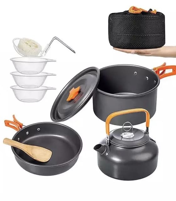 Kit batterie de cuisine pour camping, voyage, randonnée, pique-nique - TravelCooking™