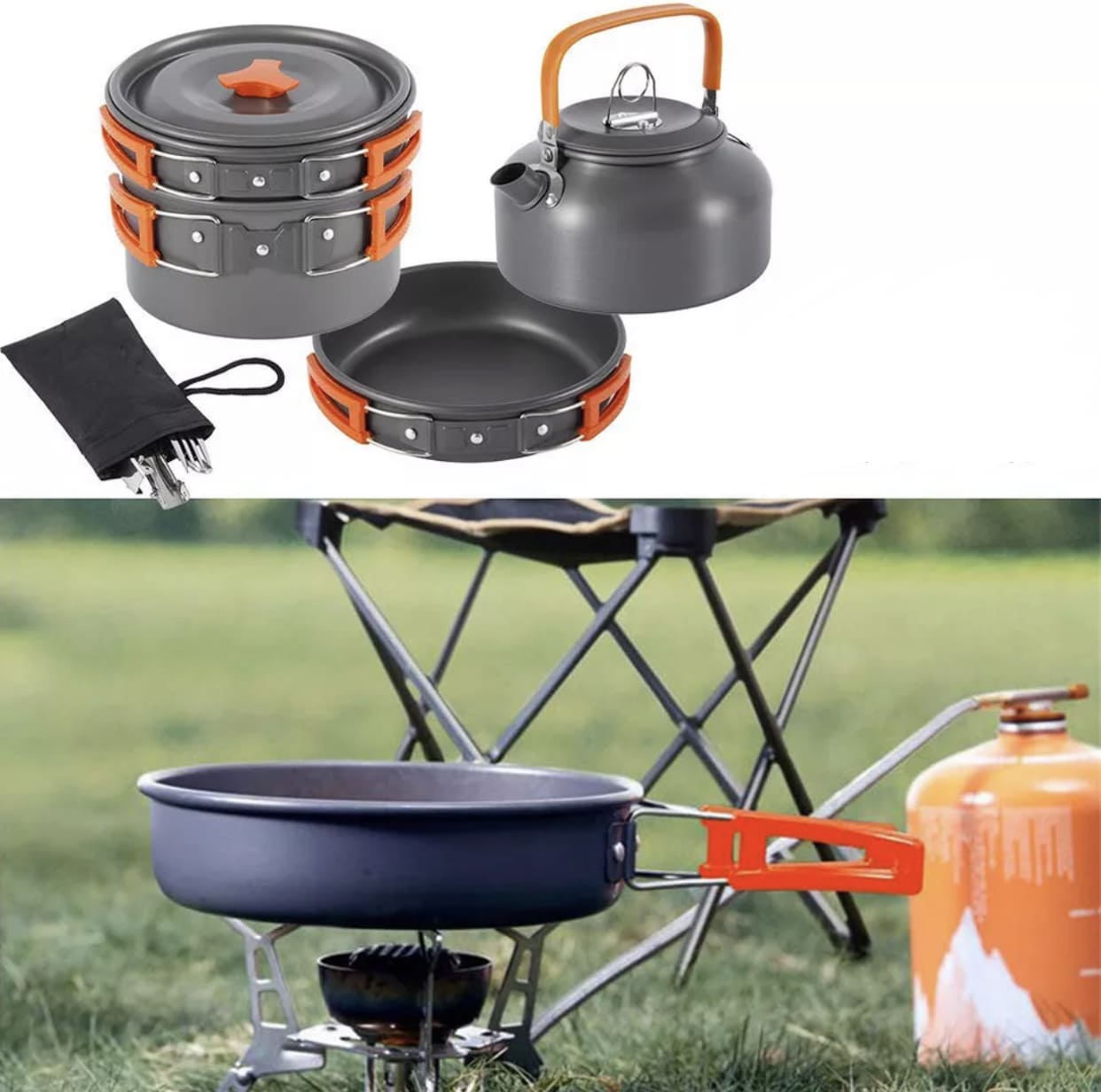Cookware kit for camping, travel, hiking, picnics - TravelCooking™