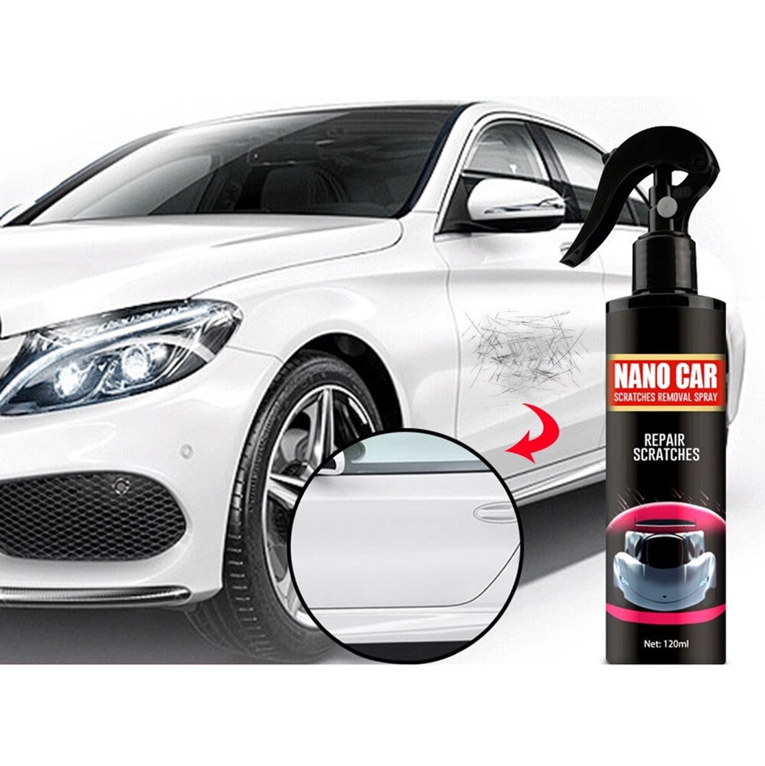Nano Spray Anti-rayures pour Voiture et Moto