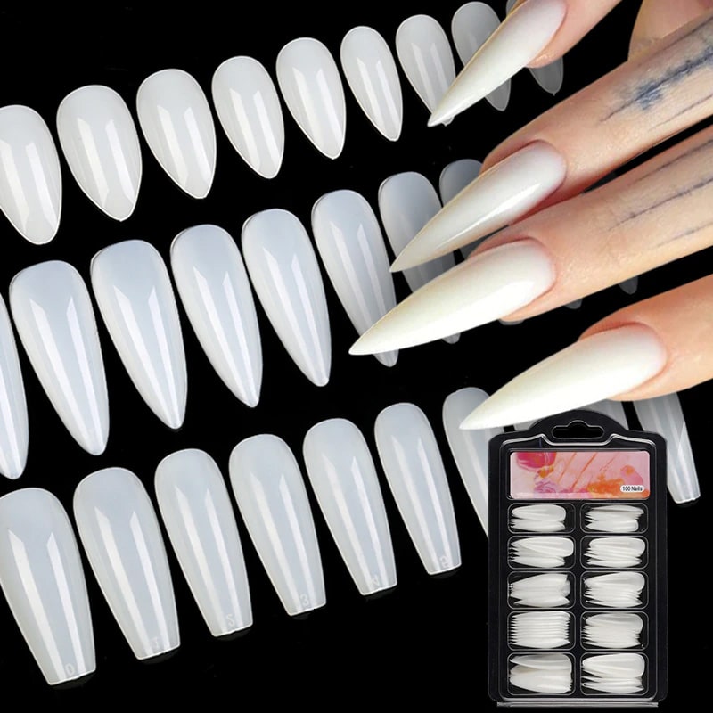 Natural False Glue-on Nails - Strass On™