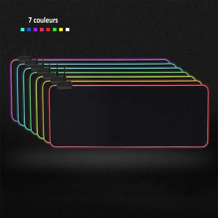 Grand tapis de souris RGB lumineux 7 couleurs LED - PerfectMove™