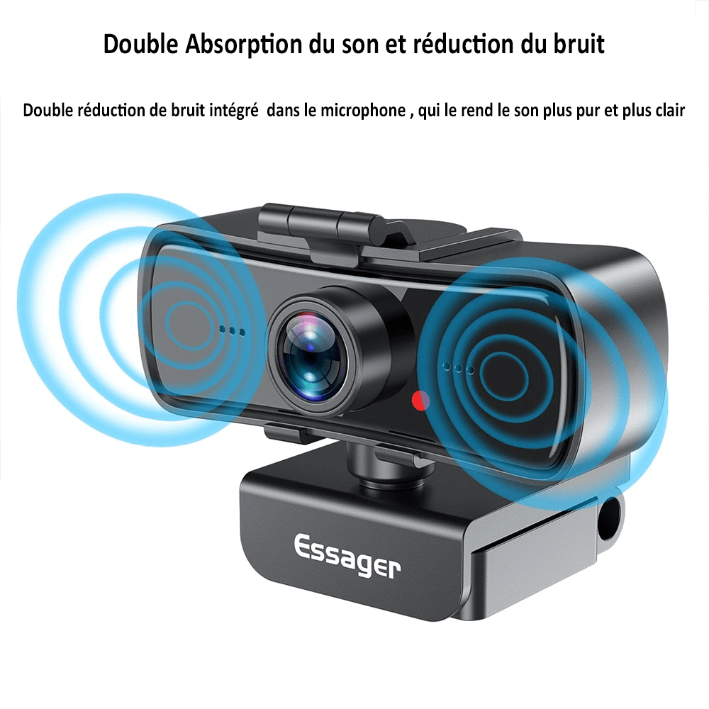 Webcam Full HD autofocus et réduction de bruit - Essager™