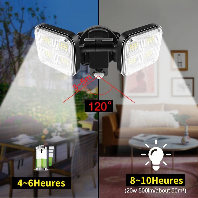 High-intensity outdoor solar lamp - YOKI™