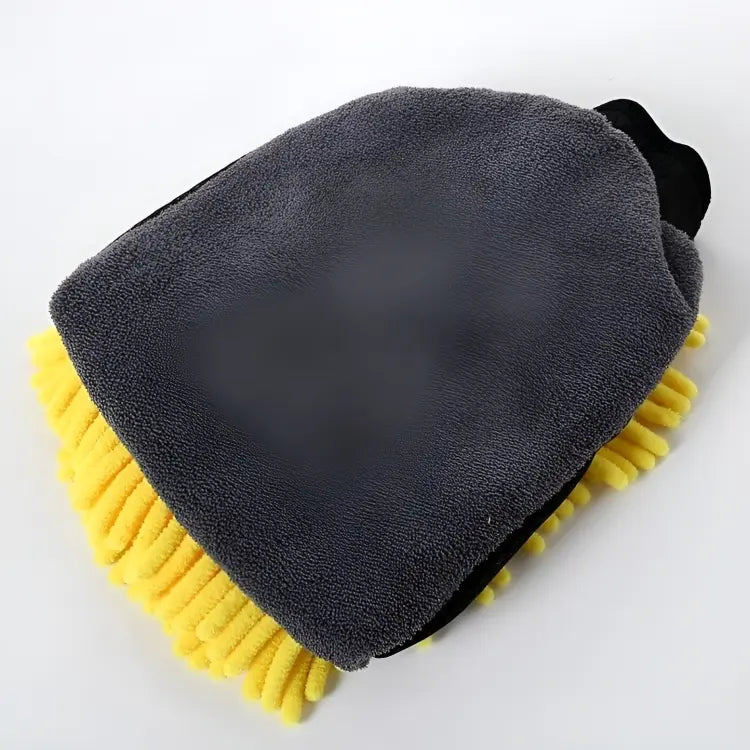 Gants chenille en microfibre pour lavage de voiture - Facile à nettoyer