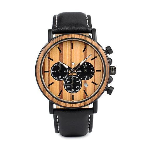Montre mécanisme en bois noble - Robuste Aucaria - Le Grenier Parisien