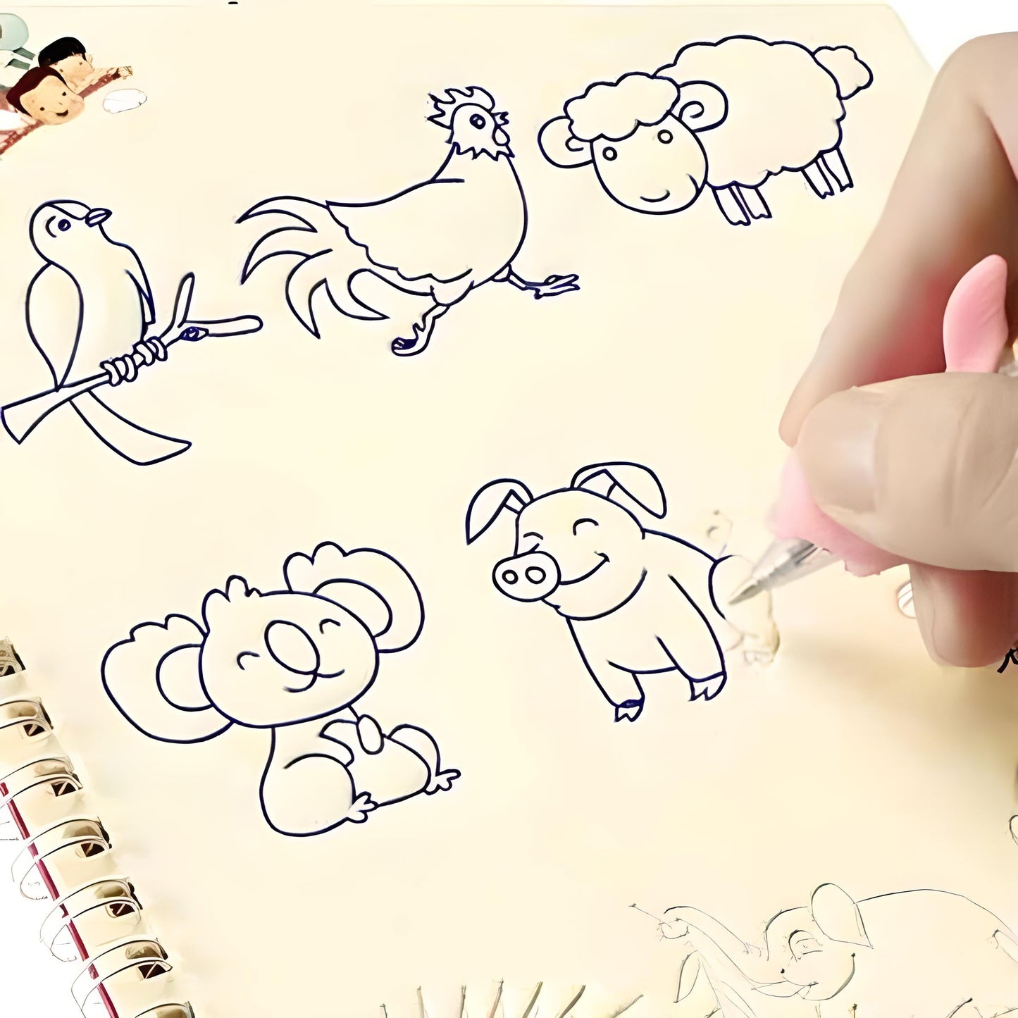 Dessins d'animaux créatifs avec le Livret Magique - Encourage l'imagination et le plaisir d'apprentissage