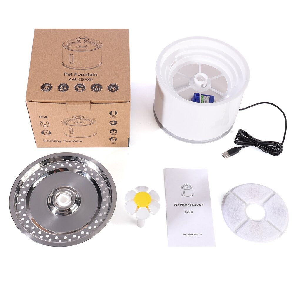Automatic water fountain for cats with LED lighting - CDWaterFountain™
