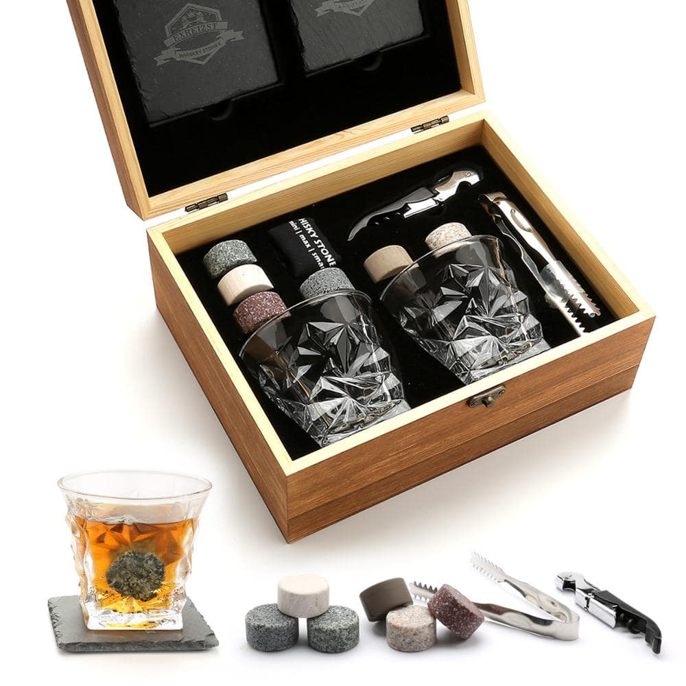 Coffret cadeau de pierres et verres à whisky - AMBROISIE