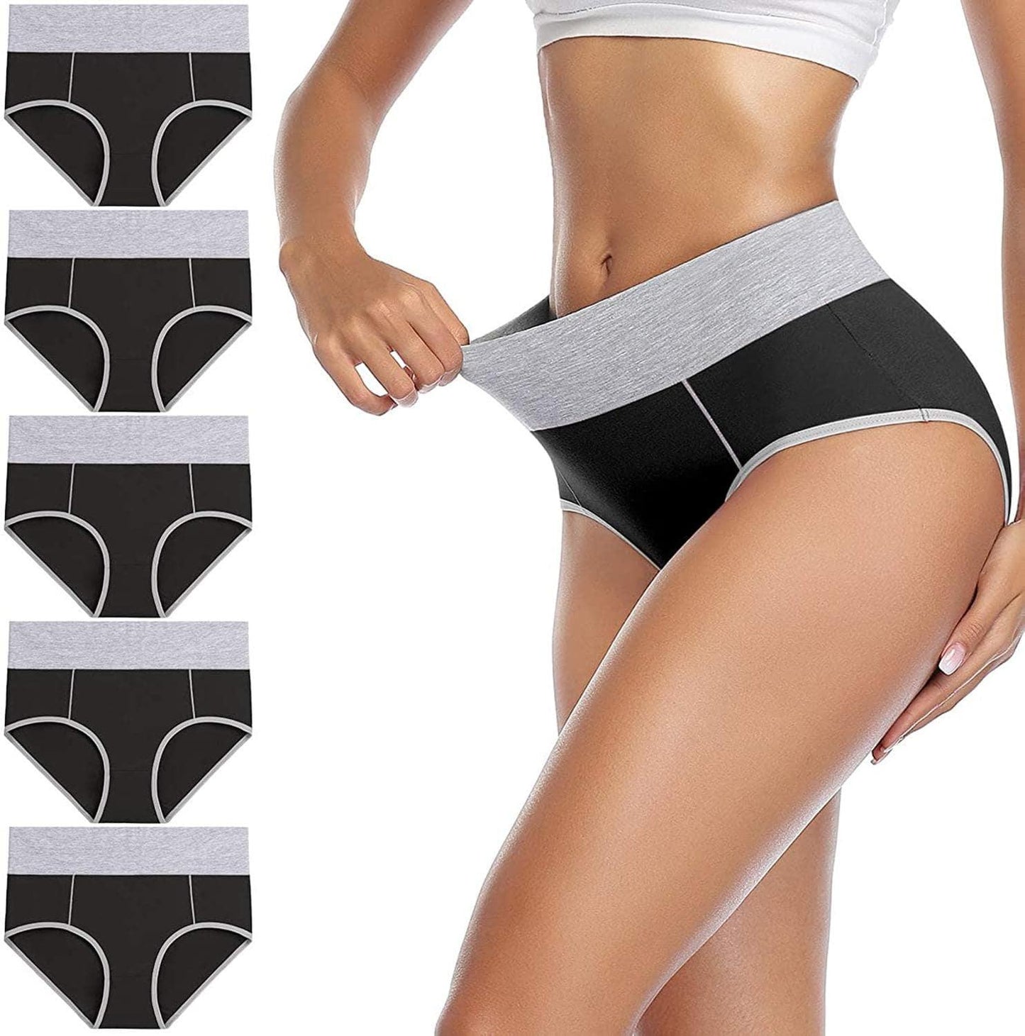 Culotte Taille Haute en Coton pour Femmes LOT DE 5 - Glade™ - Le Grenier Parisien