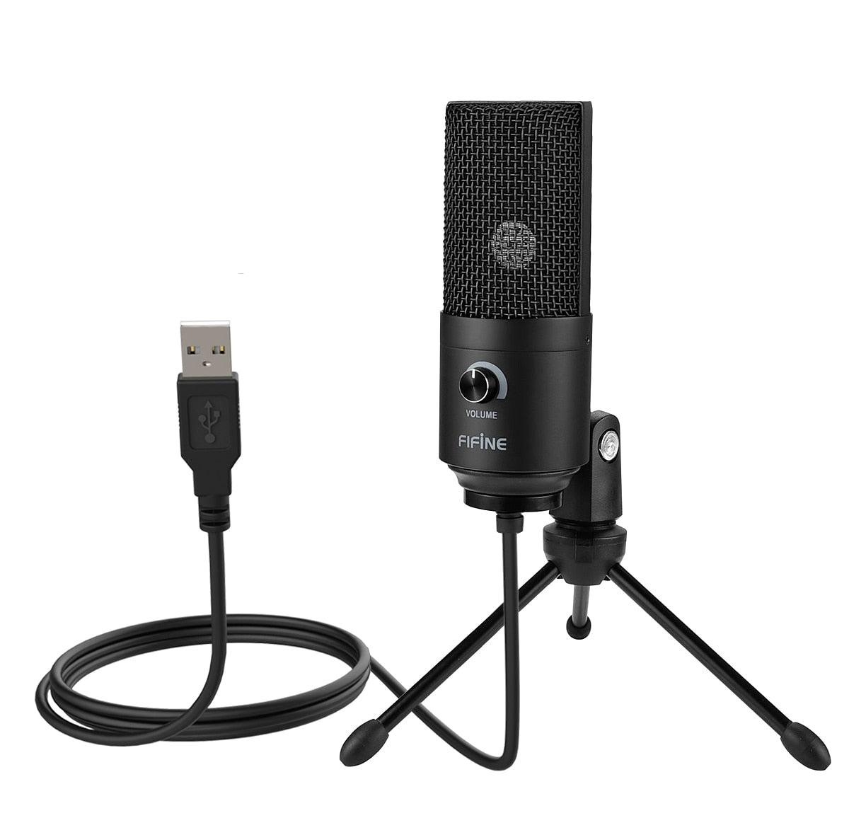 Microphone USB d'enregistrement à condensateur en métal - Fifine™ - Le Grenier Parisien
