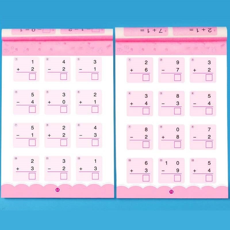 6 Cahiers d'Éducation d'Exercices d'Addition et de Soustraction Enfants - Kidimaths™