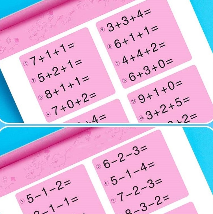 6 Cahiers d'Éducation d'Exercices d'Addition et de Soustraction Enfants - Kidimaths™